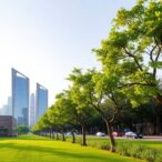 urban-trees,-lawns-cool-cities-amid-heatwaves