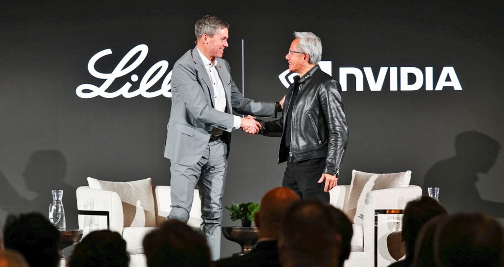 jpm:-nvidia-launches-ai-collaborations-with-eli-lilly,-thermo-fisher
