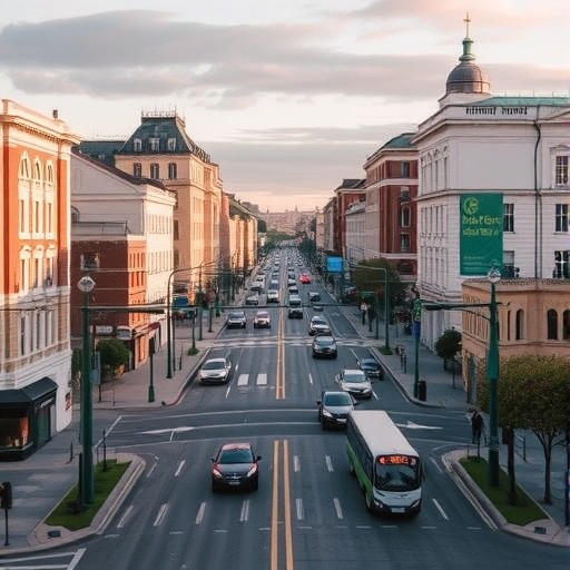 urban-systems-and-traffic:-unequal-two-way-links