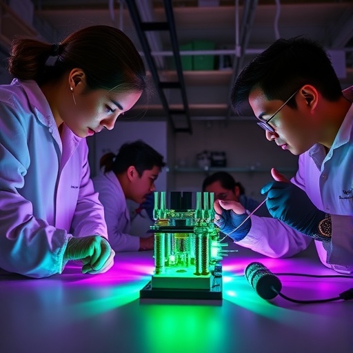 researchers-align-green-light-optical-components-on-laboratory-optics-table