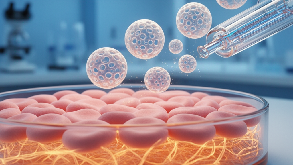 porous-polymer-microspheres-made-by-microfluidics-boost-collagen-in-skin-cells