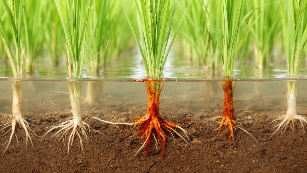 rust-coats-on-rice-roots-turn-from-carbon-vaults-into-greenhouse-gas-engines