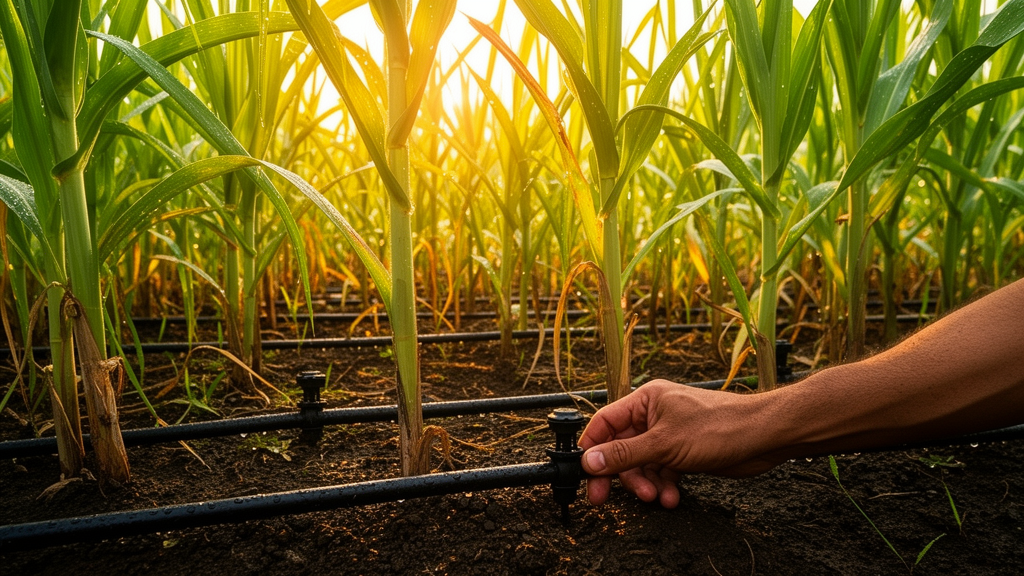 pulsed-drip-irrigation-and-moderate-nitrogen-boost-photosynthesis-in-sugarcane