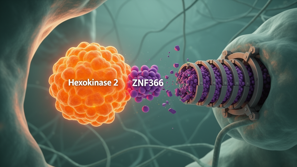 hexokinase-2-drives-colorectal-cancer-malignancy-by-triggering-znf366-protein-degradation